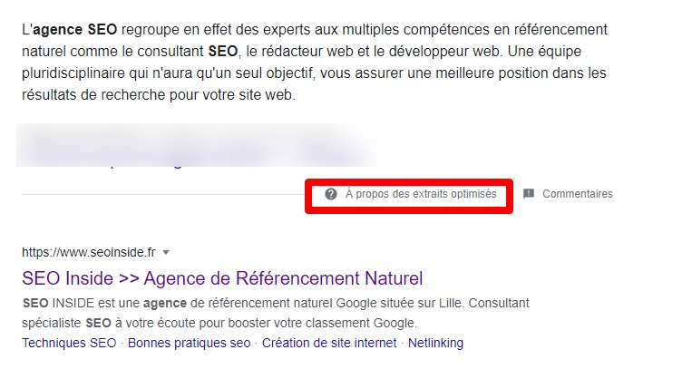 exemple extrait enrichi google