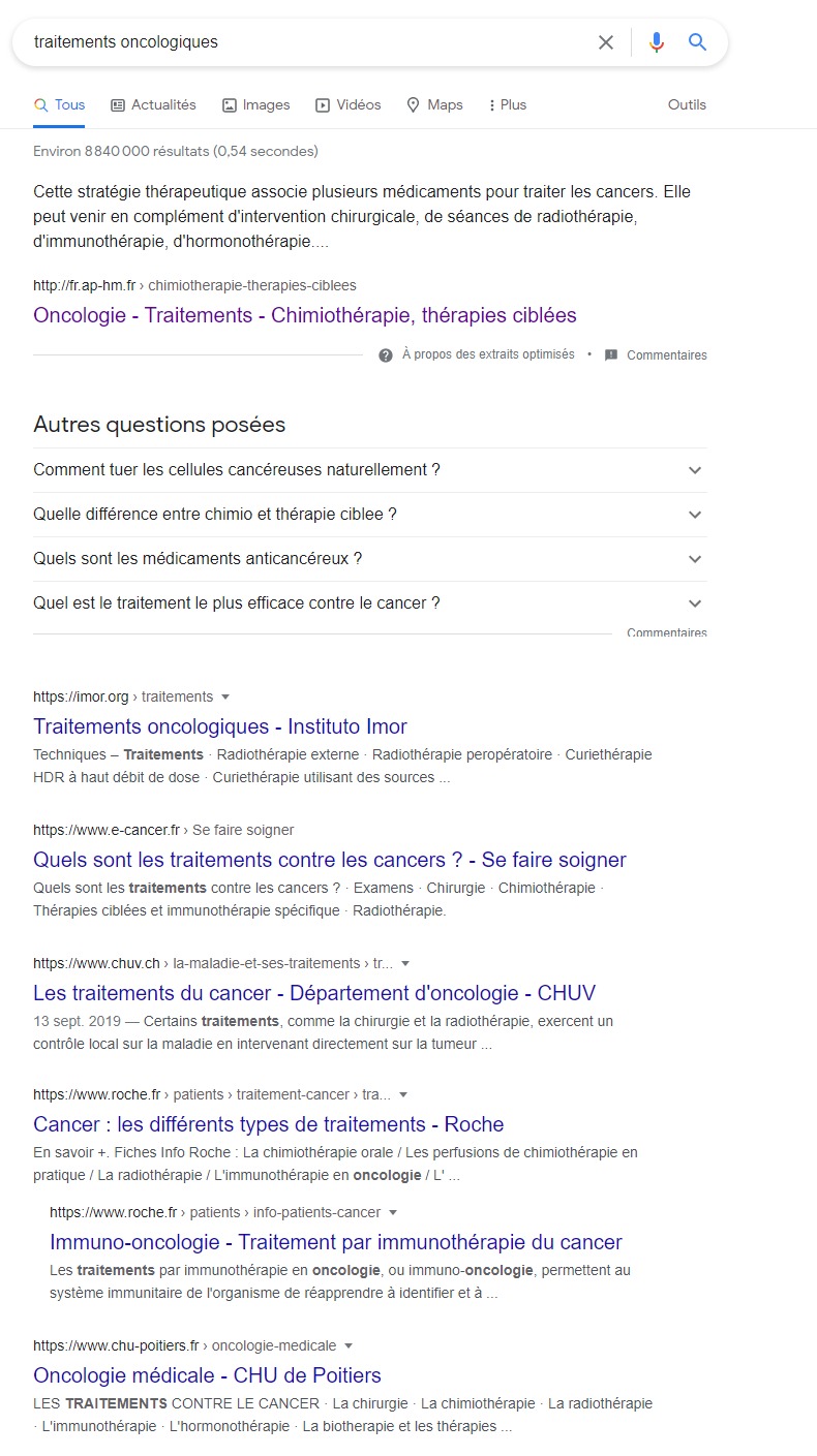 seo inside resultat de recherche